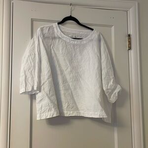 NotPERFECTLINEN top in white OS